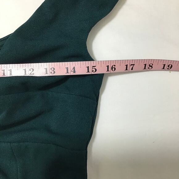 LULU'S M Emerald Behold My Love Off-The-Shoulder Twist-Front Maxi Dress NEW B45 - Picture 6 of 10